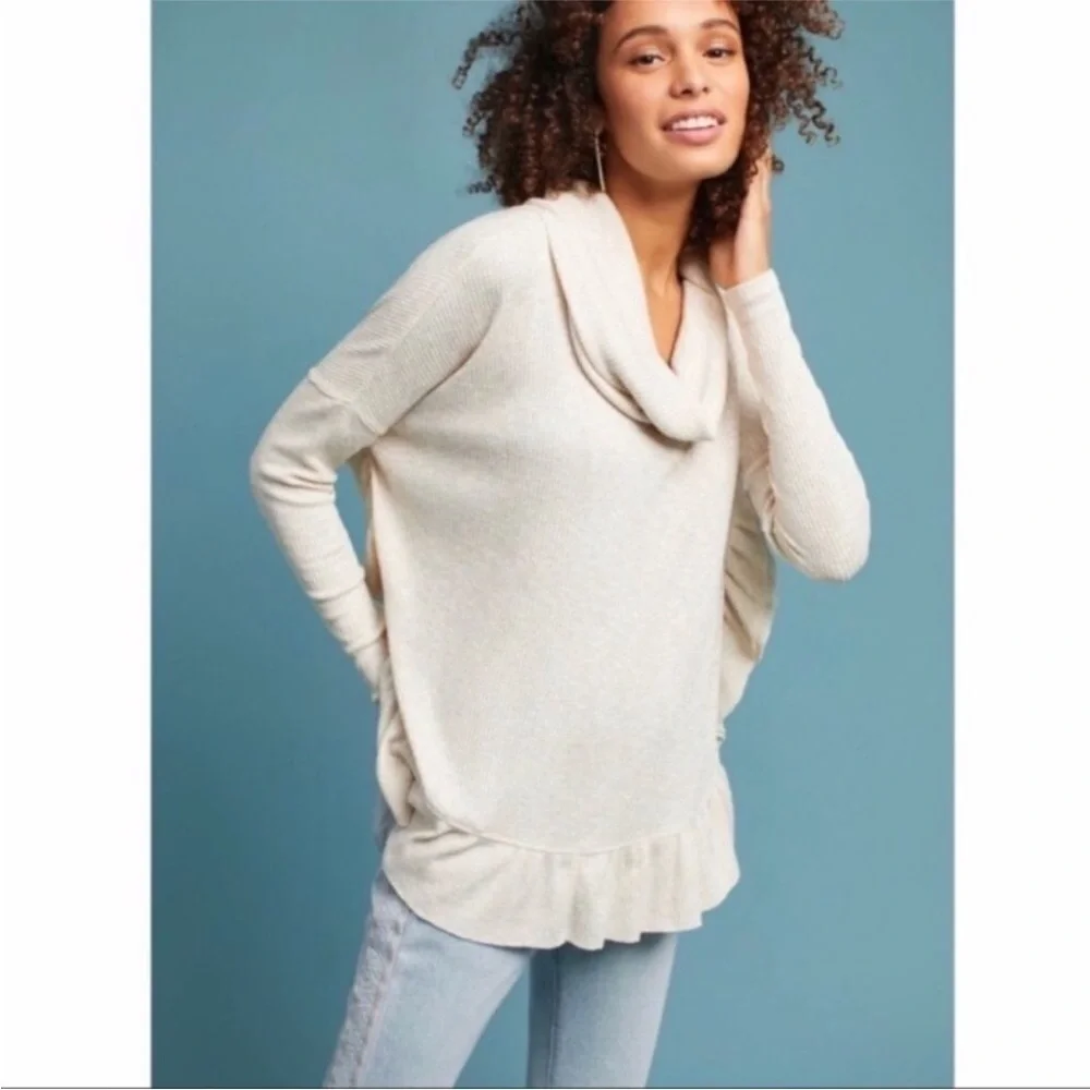 Postmark • Orley Cozy Cream/Gold Cowl Neck Sweater